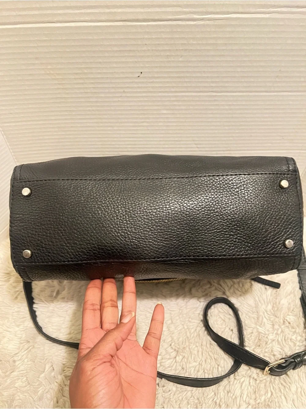 kate spade Cobble Hill Little Minka Black Leather Convertible Shoulder Bag